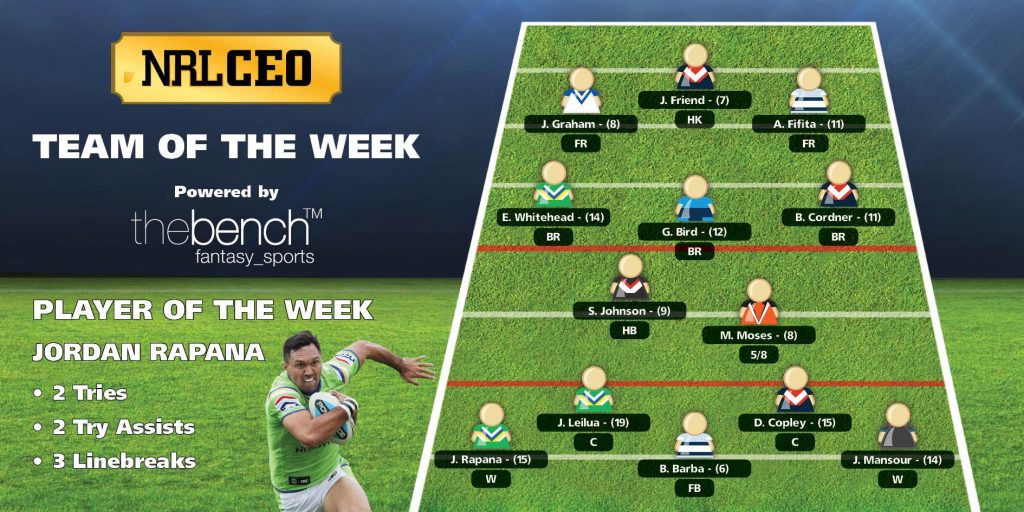 NRLCEO Team of the Week Round 21 2016